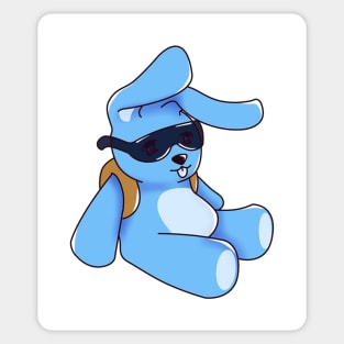 Cute Cartoon Blue Bunny Sticker